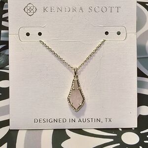 Kendra Scott Gold Necklace with Pink Pendant